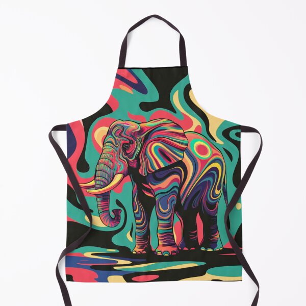 Item preview, Elephant Silhouette. Psychedelic elephant, Fantasy Elephant, colorful elephant designed and sold by ElephantVibes.
