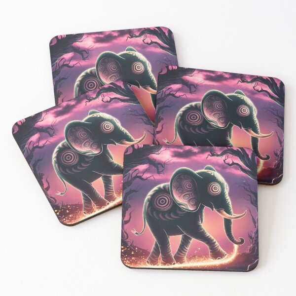 Item preview, Elephant Silhouette. Psychedelic elephant, Fantasy Elephant, colorful elephant designed and sold by ElephantVibes.