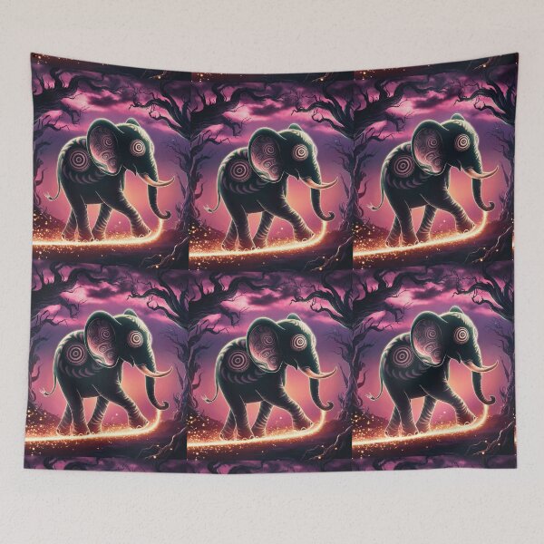 Item preview, Elephant Silhouette. Psychedelic elephant, Fantasy Elephant, colorful elephant designed and sold by ElephantVibes.