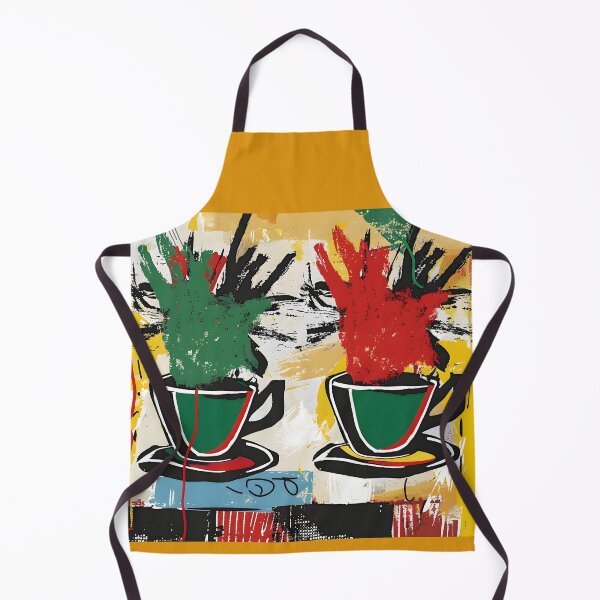 Item preview, Surreal Urban Brew- Vibrant Abstract Coffee Cups in Graffiti Street Art Style AI Generated designed and sold by OlfactoART Studio.