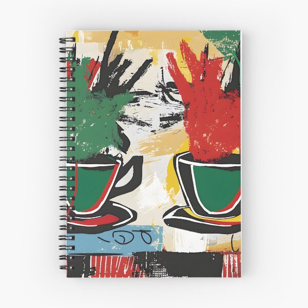 Item preview, Surreal Urban Brew- Vibrant Abstract Coffee Cups in Graffiti Street Art Style AI Generated designed and sold by OlfactoART Studio.