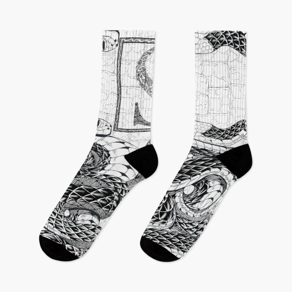 Item preview, Monochromatic snake meandering illustration designed and sold by Biomazhop.