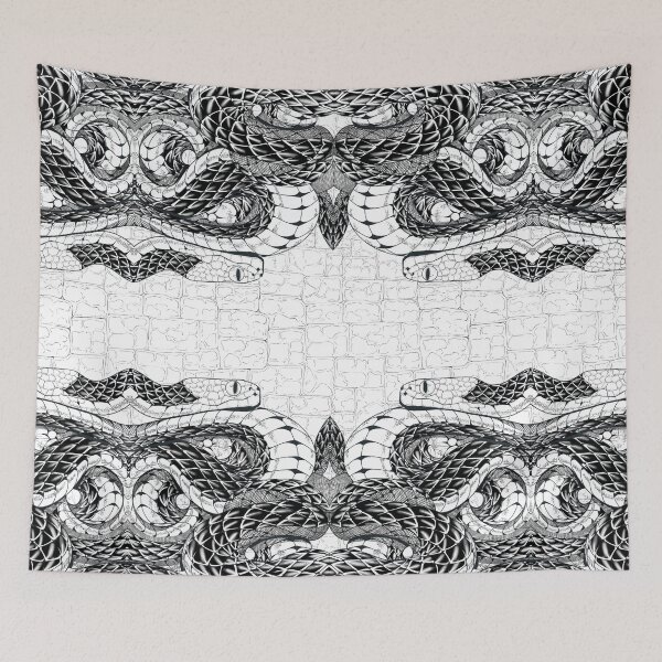 Item preview, Monochromatic snake meandering illustration designed and sold by Biomazhop.