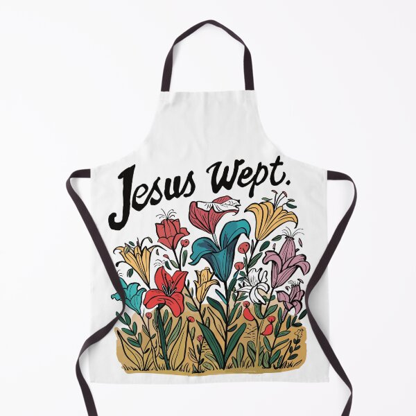 Item preview, Vintage Lily Charm - Retro "Jesus Wept" Women's Christian Art Design by #HahaHandlesHub designed and sold by HahaHandlesHub.
