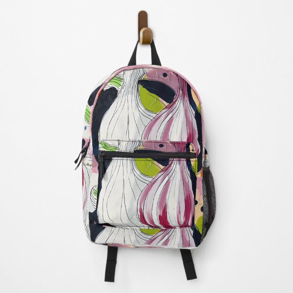 Item preview, Vibrant Duo - Stylized Garlic Bulbs with Bold Brushstrokes and Colorful Splatter designed and sold by OlfactoART Studio.
