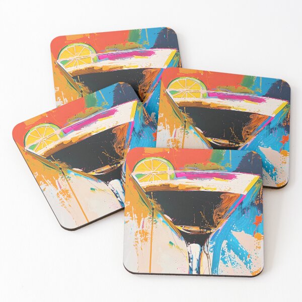Item preview, Expressive Libation - Vibrant Cocktail Glass with Dynamic Abstract Strokes AI Generated designed and sold by OlfactoART Studio.