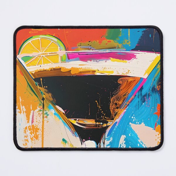 Item preview, Expressive Libation - Vibrant Cocktail Glass with Dynamic Abstract Strokes AI Generated designed and sold by OlfactoART Studio.