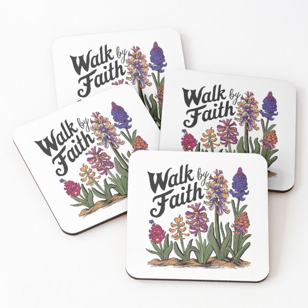 Item preview, Vintage Hyacinth Hand-drawn - Retro "Walk by Faith" Women's Christian Art Design by #HahaHandlesHub designed and sold by HahaHandlesHub.