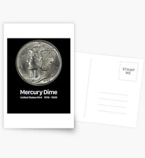 Mercury Dime - Coin Collector Collecting Postcards