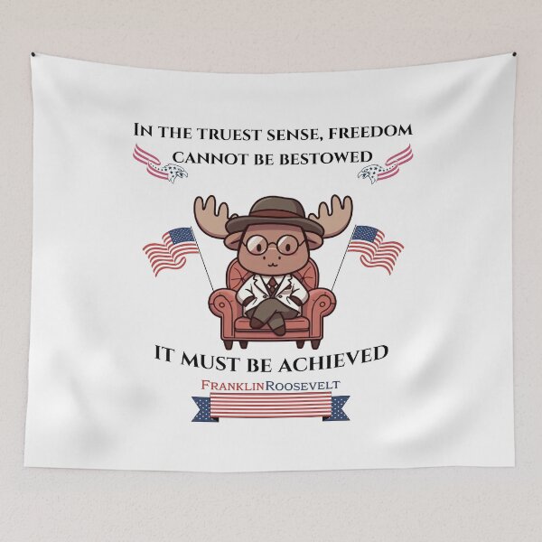 Item preview, franklin roosevelt Moose designed and sold by LemuellTrends.