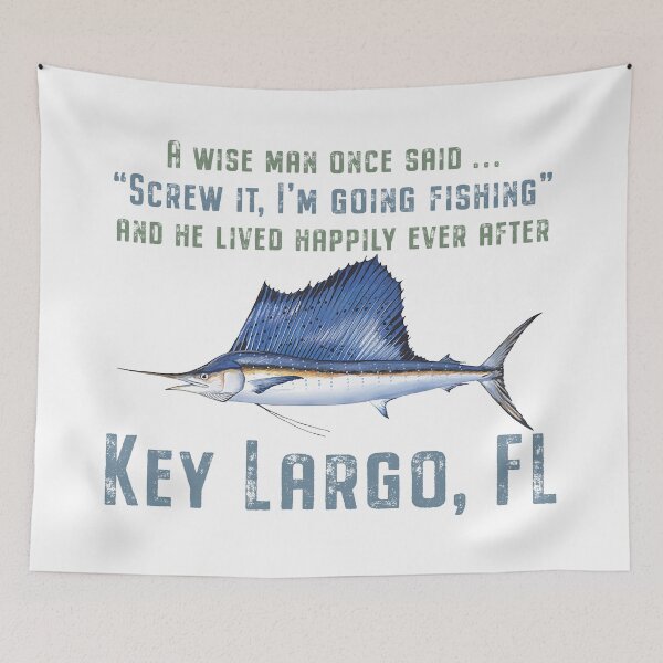 Item preview, Key Largo Florida Fishing Wise Man designed and sold by Futurebeachbum.