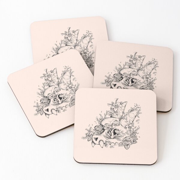 Item preview, King Skull and Flowers designed and sold by Emsun Art.
