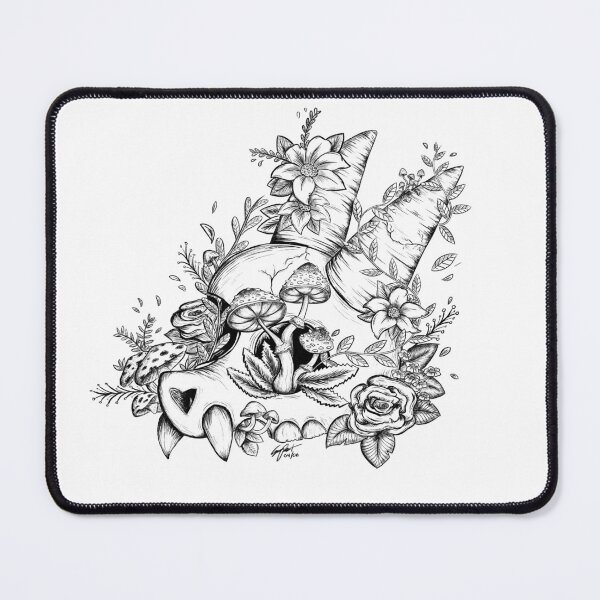 Item preview, King Skull and Flowers designed and sold by Emsun Art.