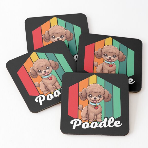 Item preview, Cute french poodle in a vintage sunset designed and sold by andasanc14.