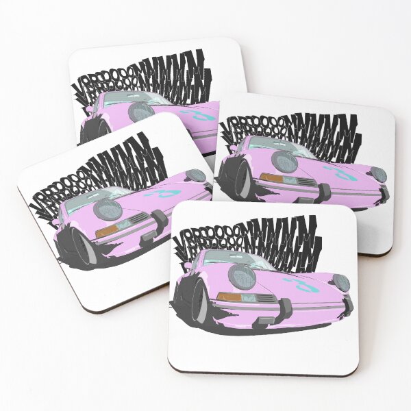 Item preview, Pink anime style sports car designed and sold by Whimsy Trail Co.
