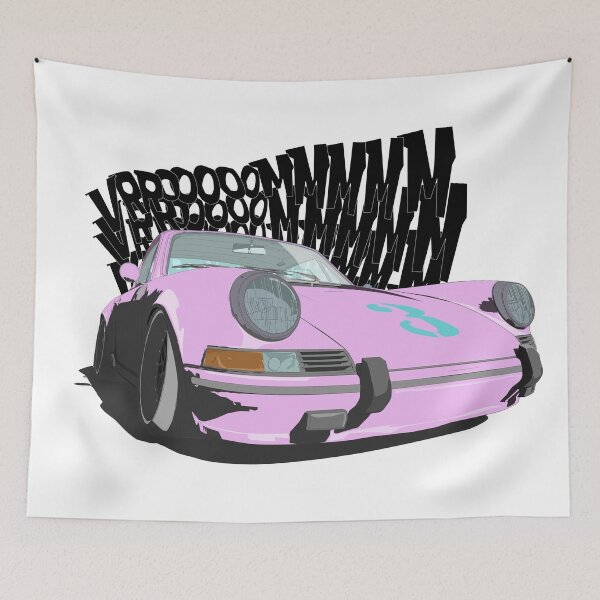 Item preview, Pink anime style sports car designed and sold by Whimsy Trail Co.