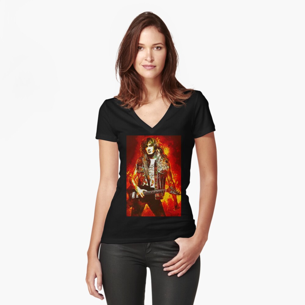 Item preview, Fitted V-Neck T-Shirt designed and sold by TheRocker.