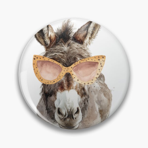 Item preview, Watercolor Donkey Wearing Sunglasses designed and sold by TheAnimalZ00.