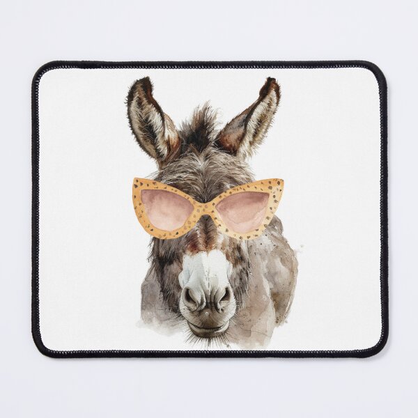 Item preview, Watercolor Donkey Wearing Sunglasses designed and sold by TheAnimalZ00.