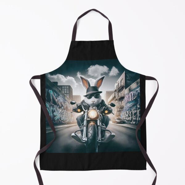 Item preview, Bunny on Bike- Vintage motorcycle cool. designed and sold by Point-Of-DD.