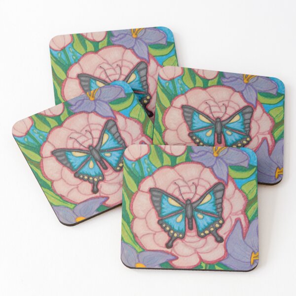 Item preview, Beautyful Butterfly in purple and pink flowers designed and sold by Valeriepepper.