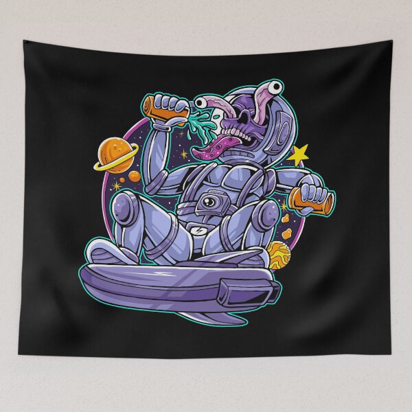 Item preview, GOOFY ASTRONAUT PLAYING SKATEBOARD IN SPACE designed and sold by startwork23.