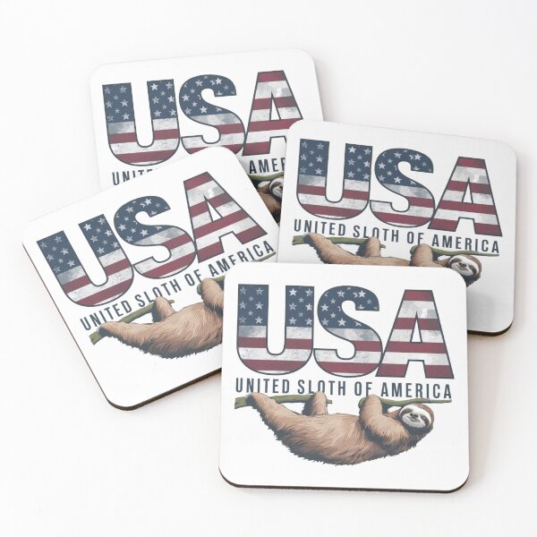 Item preview, United Sloth of America Funny 4th of July Usa designed and sold by PlanetMarker.