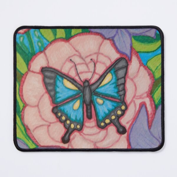 Item preview, Beautyful Butterfly in purple and pink flowers designed and sold by Valeriepepper.