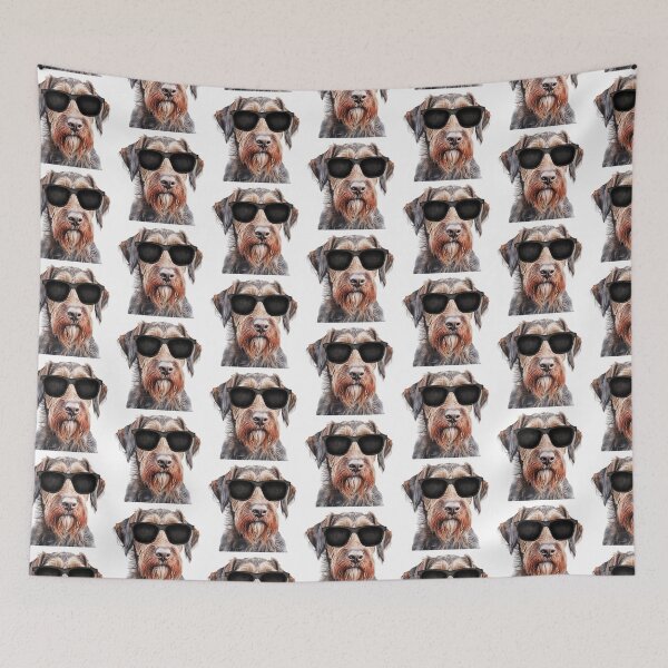 Item preview, Watercolor German Wirehaired Pointer Wearing Sunglasses designed and sold by TheAnimalZ00.