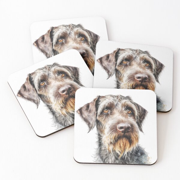 Item preview, Watercolor German Wirehaired Pointer designed and sold by TheAnimalZ00.
