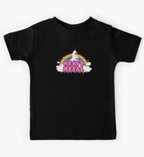 HEAVY METAL! (Funny Unicorn / Rainbow Mosh Parody Design) Kids Tee