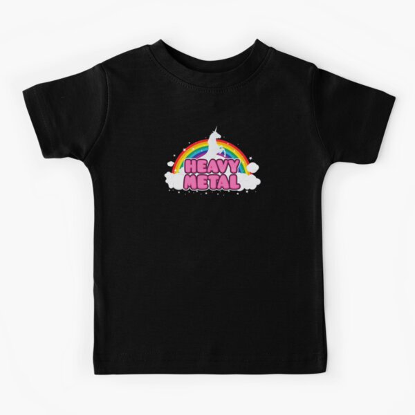 HEAVY METAL! (Funny Unicorn / Rainbow Mosh Parody Design) Kids T-Shirt