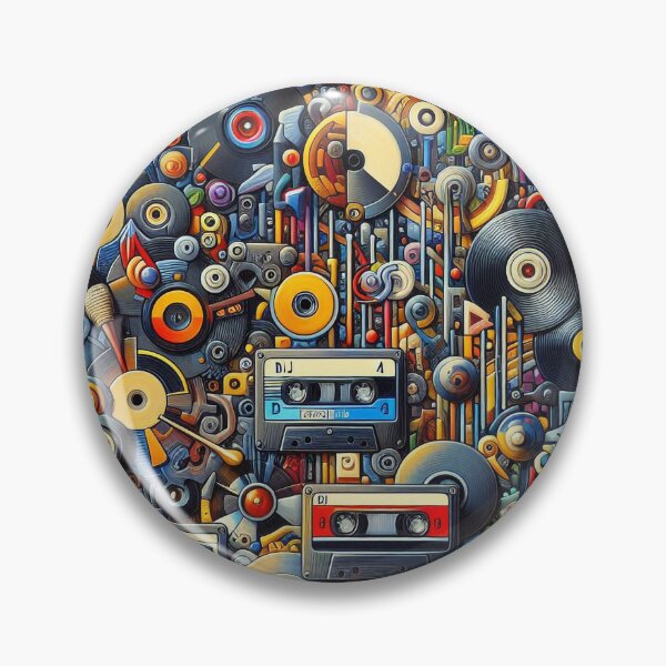 Item preview, Retro Music Equipment Collage designed and sold by DJ-Portable.