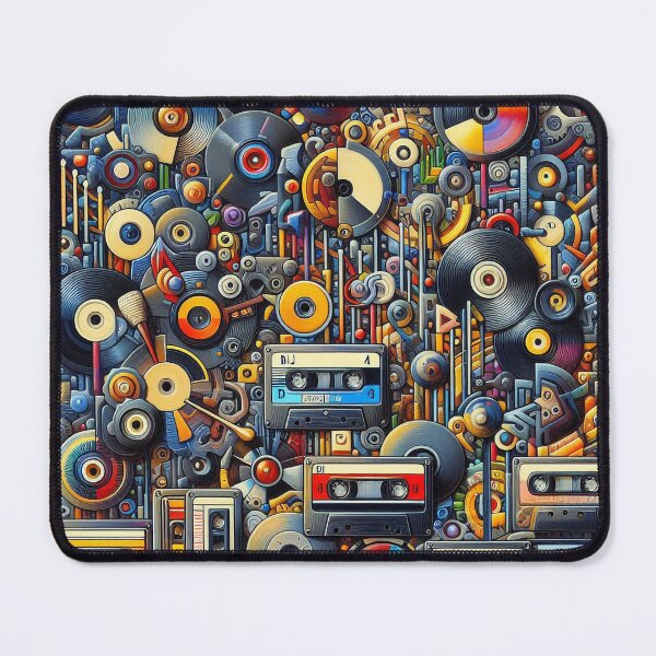 Item preview, Retro Music Equipment Collage designed and sold by DJ-Portable.