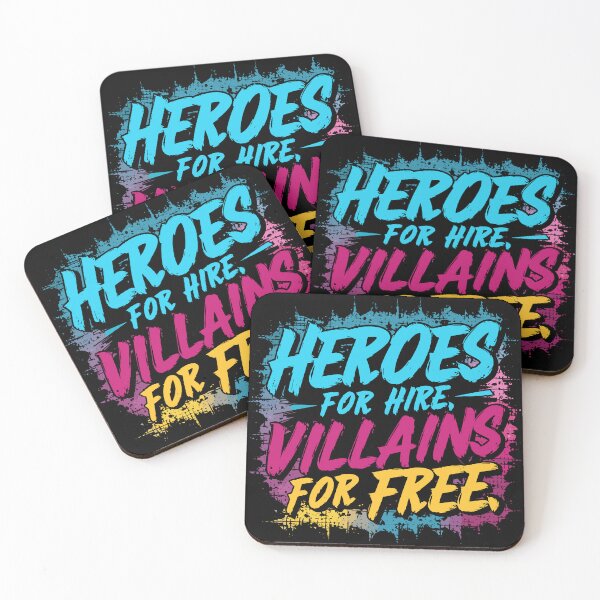 Item preview, Heroes for Hire Villains for Free designed and sold by Quirky Shirts.