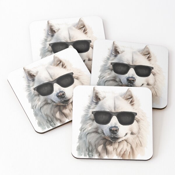 Item preview, Watercolor Samoyed Wearing Sunglasses designed and sold by TheAnimalZ00.