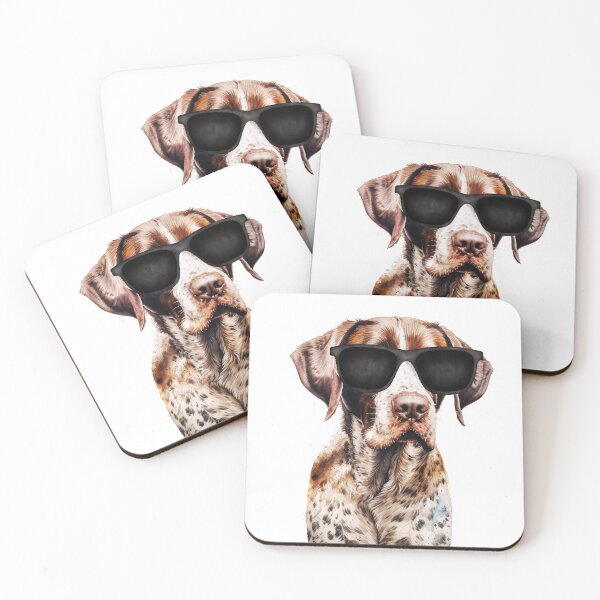 Item preview, Watercolor German Shorthaired Pointer Wearing Sunglasses designed and sold by TheAnimalZ00.