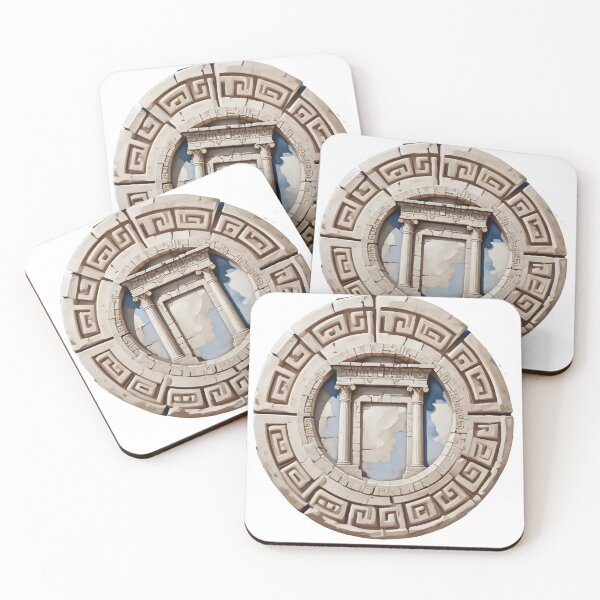Item preview, Greek ornamental circle building designed and sold by Kalaidax.
