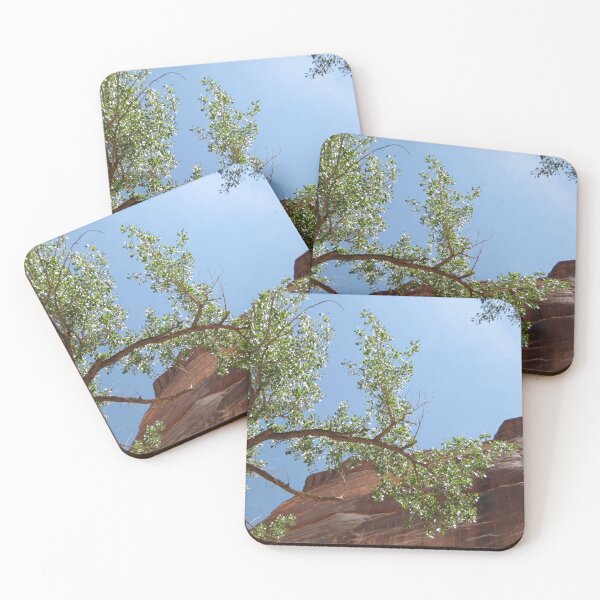 Item preview, Canyon De Chelly : Blend of Trees, Rock Cliff, and Sky in the Arizona Desert designed and sold by JoyousArt4u.
