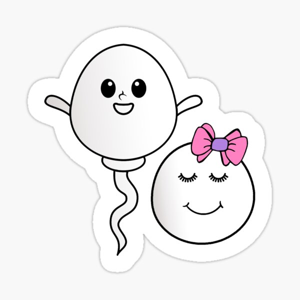 Item preview, Egg and Sperm Infertility Sticker designed and sold by taradrydesign.
