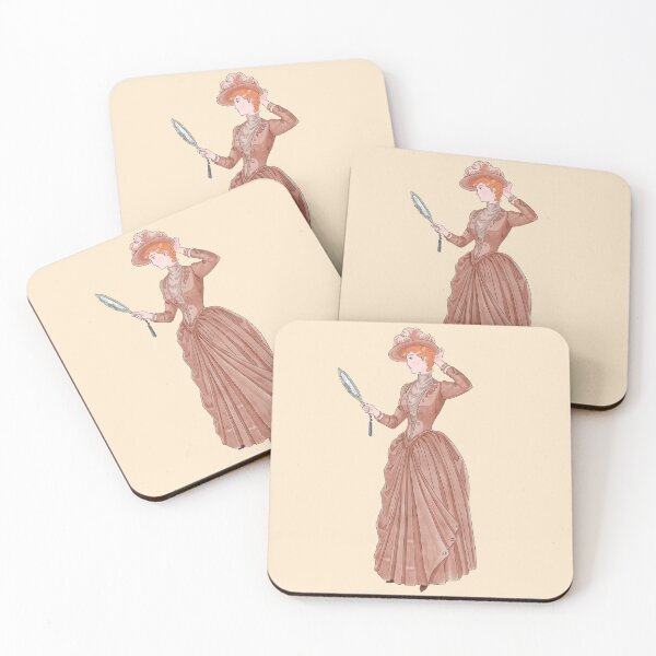 Item preview, Historical Costume 1880s Watercolor Fashion Illustration 5 designed and sold by MariOyama.
