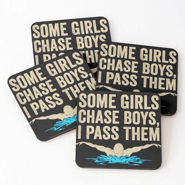 Item preview, Some Girls Chase Boys I Pass Them - Swim Funny Saying designed and sold by kevzadevinca.
