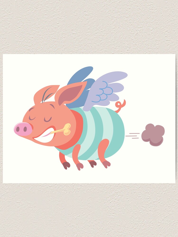 Alternate view of flying pig farts Art Print