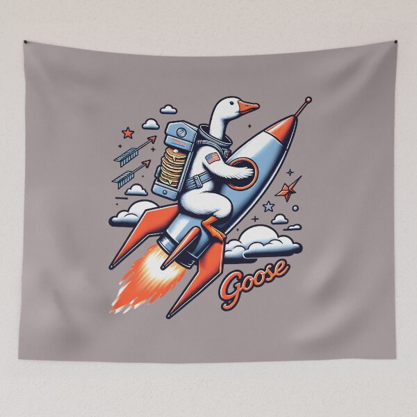 Item preview, Goose Pancakes Arrows Clouds Astronaut Design designed and sold by HippieFarms11.