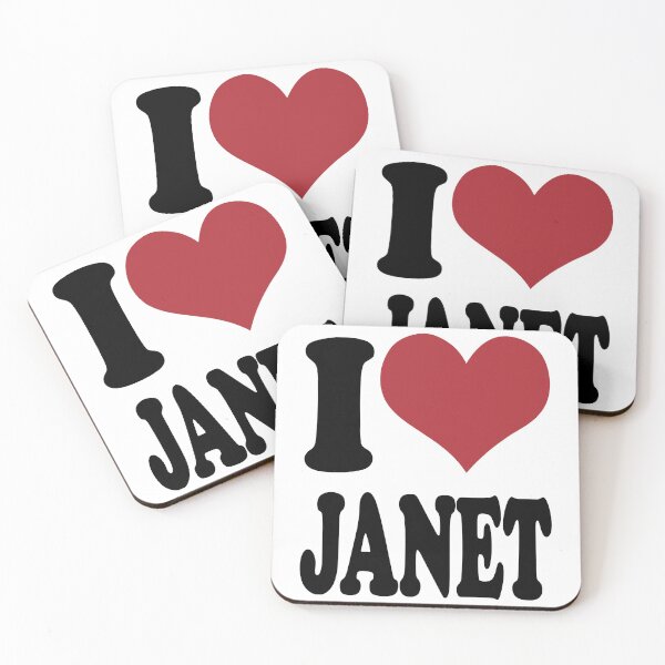 Item preview, I LOVE JANET, BLACK DESIGN designed and sold by Rejiboustarts.