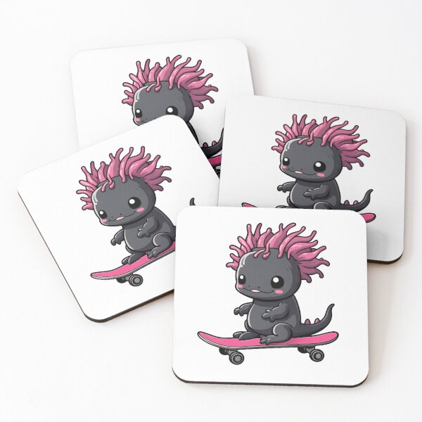 Item preview, Black Axolotl on Skateboard designed and sold by Roman-Designer.