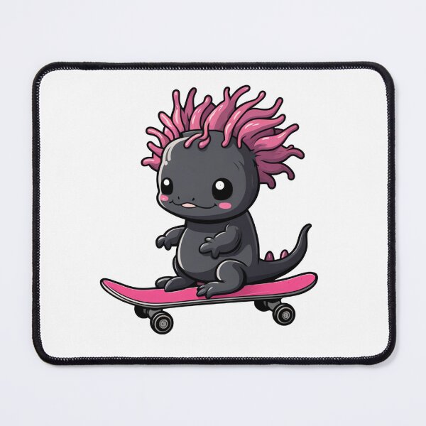 Item preview, Black Axolotl on Skateboard designed and sold by Roman-Designer.