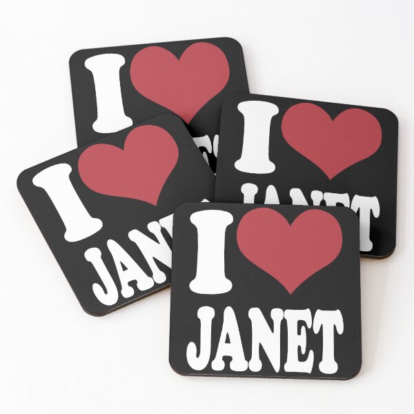 Item preview, I LOVE JANET, WHITE DESIGN designed and sold by Rejiboustarts.