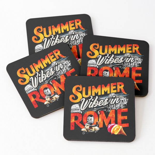 Item preview, Modern Graphic with "Summer Vibes in Rome" - Featuring Landmarks, Scooter, and Gelato designed and sold by BNCH44.