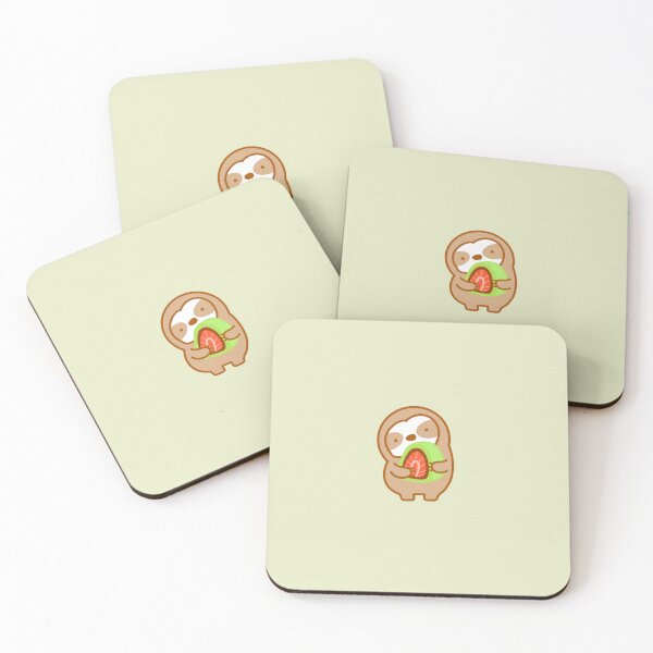 Item preview, Cute Matcha Strawberry Mochi Sloth  designed and sold by theslothinme.